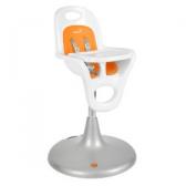 Boon Flair Pedestal High Chair With Pneumatic Lift Coconut Seat And Tangerine Pad
